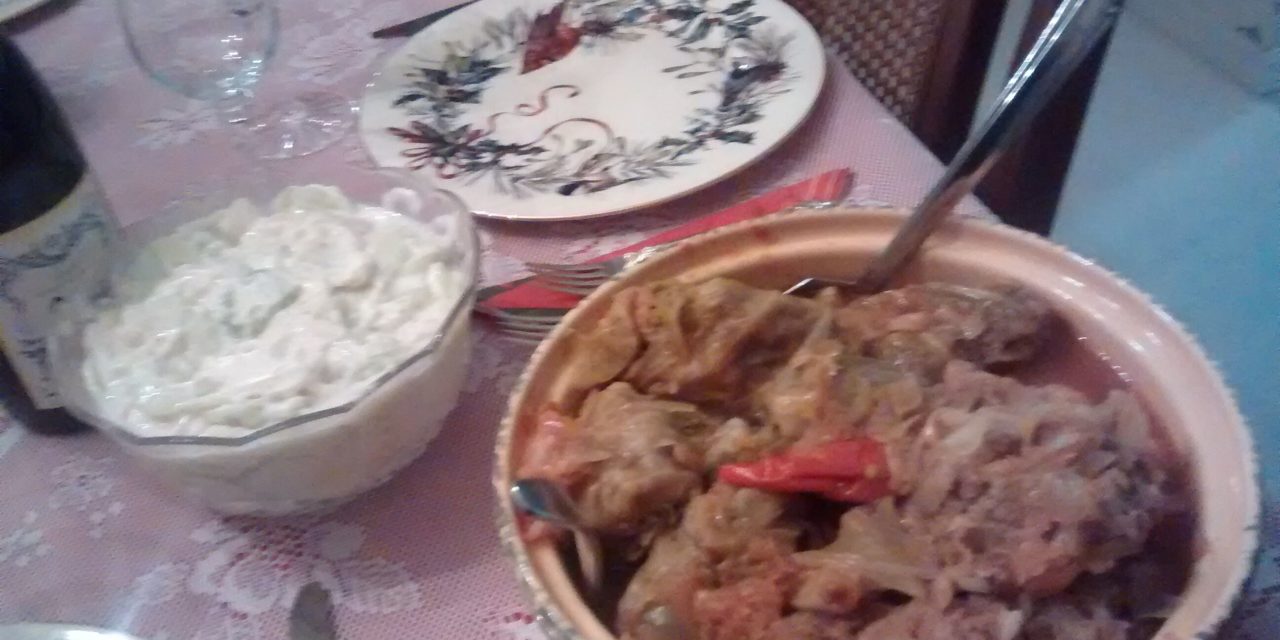 Stuffed Cabbage with Tomato Sauce